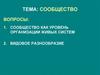 Сообщество как уровень организации живых систем