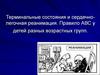 Терминальные состояния и сердечно-легочная реанимация. Правило АВС у детей разных возрастных групп