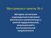 Методика составления индивидуальных программ физического воспитания и занятий оздоровительной и восстановительной направленности