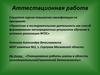 Аттестационная работа. Планирование работы школы в области исследовательской и проектной деятельности