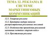 Реклама в системе маркетинговых коммуникаций. (Тема 12)
