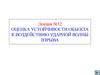 Оценка устойчивости объекта к воздействию ударной волны взрыва. Лекция 12