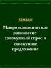 Тема 17. Макроэкономическое равновесие: совокупный спрос и совокупное предложение