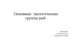 Основные  экологические группы рыб