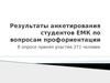 Результаты анкетирования студентов ЕМК