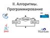 Алгоритмы. Программирование