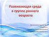 Предметно-развивающая среда в контексте ФГОС в первой младшей группе
