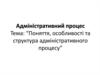 Поняття, особливості та структура адміністративного процесу