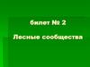 Лесные сообщества