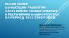 Реализация Концепции развития электронного образования в Республике Башкортостан на период 2015-2020 годов