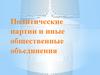 Политические партии и иные общественные объединения