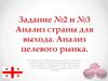 Международный маркетинг и внешнеэкономическая деятельность. Анализ страны для выхода. Анализ целевого рынка