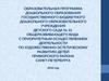 Основная образовательная программа ДОУ