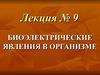 Биоэлектрические явления в организме. (Лекция 9)