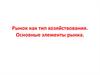 Рынок как тип хозяйствования. Основные элементы рынка