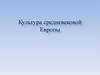 Культура средневековой Европы