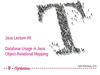 Database usage in java object-relational mapping. (Лекция 8)