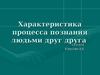 Характеристика процесса познания людьми друг друга