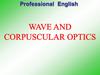 Wave and corpuscular optics
