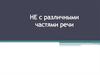 НЕ с различными частями речи