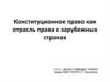 Конституционное право как отрасль права в зарубежных странах