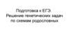 Подготовка к ЕГЭ. Решение генетических задач по схемам родословных