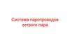 Система паропроводов острого пара