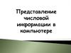 Представление числовой информации в компьютере