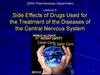 Side effects of drugs used for the treatment of the diseases of the central nervous system