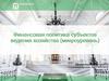 Финансовая политика субъектов ведения хозяйства (микроуровень)