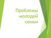 Проблемы молодой семьи