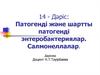 Патогенді және шартты патогенді энтеробактериялар. Салмонеллалар