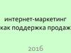 Интернет-маркетинг как поддержка продаж