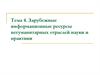 Зарубежные информационные ресурсы негуманитарных отраслей науки и практики. (Тема 4)