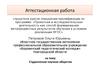 Аттестационная работа. Студенческое научное общество