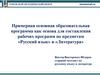 Примерная образовательная программа как основа для составления программ по предметам «Русский язык» и «Литература»