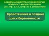 Кровотечения в поздние сроки беременности