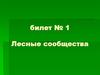Лесные сообщества. Определить растение/животное