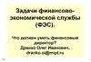 Задачи финансово-экономической службы