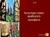 Культура стран арабского халифата