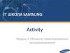 Activity. Объектно - ориентированное программирование