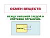 Обмен веществ между внешней средой и клетками организма. Приход веществ в организм (ассимиляция, анаболизм)