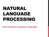 Natural language processing. Main concepts. Examples. Problems
