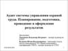 Аудит системы управления охраной труда. Планирование, подготовка, проведение и оформление результатов