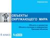 Объекты окружающего мира. Объекты изучения в информатике