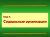 Социальные организации