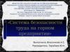Система безопасности труда на горном предприятии