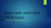 Военные действия 1916 года
