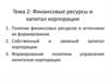 Финансовые ресурсы и капитал корпорации
