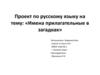Имена прилагательные в загадках